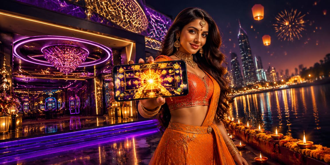 People celebrating Diwali festival with lottery tickets and prizes